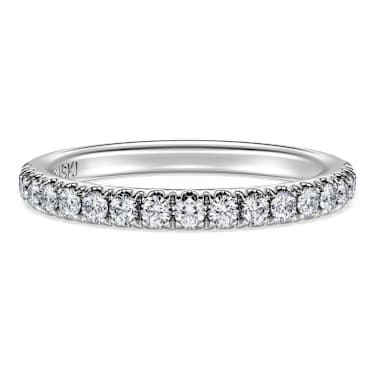 Eternity band ring, Lab-grown diamonds 0.4 ct tw, Round shape, 14K white gold - Swarovski, 5696990