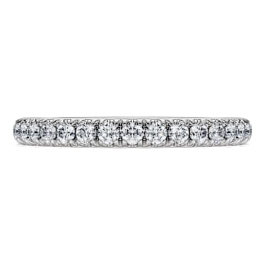Eternity band ring, Lab-grown diamonds 0.4 ct tw, Round shape, 14K white gold - Swarovski, 5696990