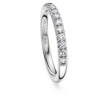 Eternity band ring, Lab-grown diamonds 0.4 ct tw, Round shape, 14K white gold - Swarovski, 5696990