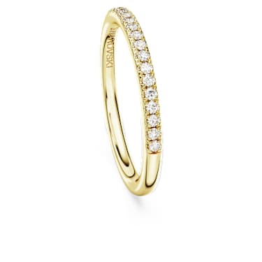 Eternity band ring, Lab-grown diamonds 0.2 ct tw, Round shape, 14K yellow gold - Swarovski, 5697000