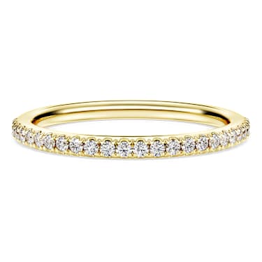 Swarovski Eternity band ring Lab grown diamonds 0.2 ct tw Round cut 14K yellow gold