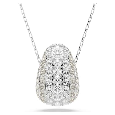 Pendentif Sublima, Taille ronde, Blanc, Métal rhodié - Swarovski, 5697190