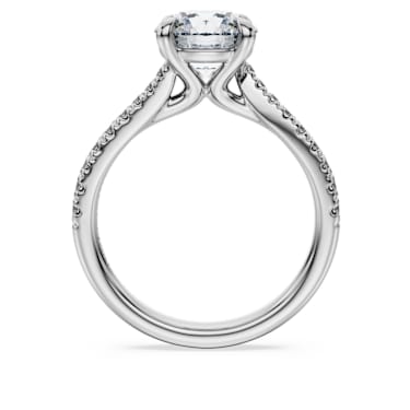 Eternity solitaire ring, Laboratory grown diamonds 2.25 ct tw, Round cut, 14K white gold - Swarovski, 5697446