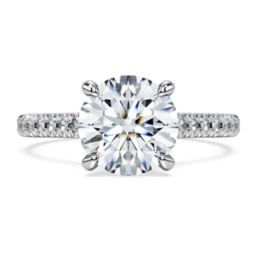 Eternity solitaire ring, Laboratory grown diamonds 2.2 ct tw, Round cut, 14K white gold - Swarovski, 5697468