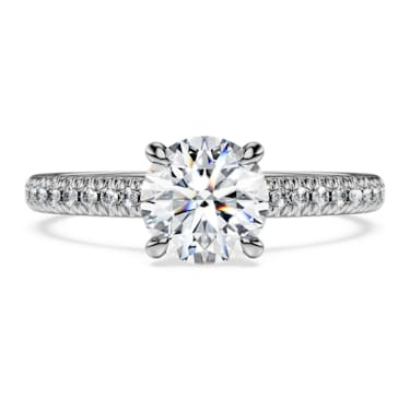 Eternity solitaire ring, Laboratory grown diamonds 1.2 ct tw, Round cut, 14K white gold - Swarovski, 5697472