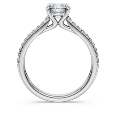 Eternity solitaire ring, Laboratory grown diamonds 1.2 ct tw, Round cut, 14K white gold - Swarovski, 5697472