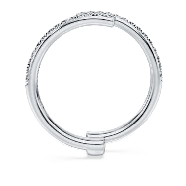 Eternity open band ring, Lab-grown diamonds 0.2 ct tw, Round cut, 18K white gold - Swarovski, 5697689
