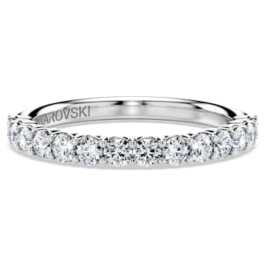 Prstan obroček Eternity, Laboratorijsko gojeni diamanti 0,5 ct tw, Okrogla oblika, 18-karatno belo zlato - Swarovski, 5697706