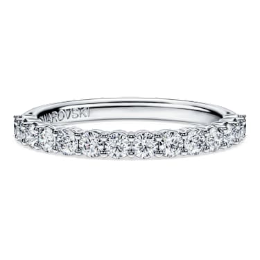 Prstan obroček Eternity, Laboratorijsko gojeni diamanti 0,5 ct tw, Okrogla oblika, 18-karatno belo zlato - Swarovski, 5697706