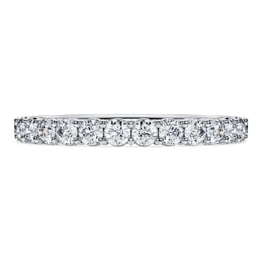 Prstan obroček Eternity, Laboratorijsko gojeni diamanti 0,5 ct tw, Okrogla oblika, 18-karatno belo zlato - Swarovski, 5697706