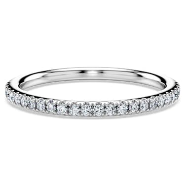 Eternity Bant yüzük, Laboratuvarda üretilmiş elmaslar 0,2 karat toplam ağırlık, Yuvarlak şekil, 18k beyaz altın - Swarovski, 5697724