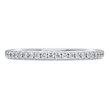 Eternity Bant yüzük, Laboratuvarda üretilmiş elmaslar 0,2 karat toplam ağırlık, Yuvarlak şekil, 18k beyaz altın - Swarovski, 5697724