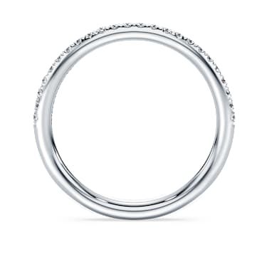 Eternity Bant yüzük, Laboratuvarda üretilmiş elmaslar 0,2 karat toplam ağırlık, Yuvarlak şekil, 18k beyaz altın - Swarovski, 5697724
