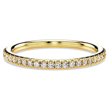 Eternity Bant yüzük, Laboratuvarda üretilmiş elmaslar 0,2 karat toplam ağırlık, Yuvarlak şekil, 18k sarı altın - Swarovski, 5697735