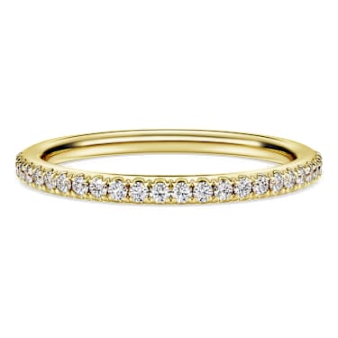 Eternity Bandring, Im Labor gezüchtete Diamanten 0,2 ct tw, Runde Form, 18K Gelbgold - Swarovski, 5697736