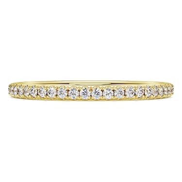 Eternity Bandring, Im Labor gezüchtete Diamanten 0,2 ct tw, Runde Form, 18K Gelbgold - Swarovski, 5697736