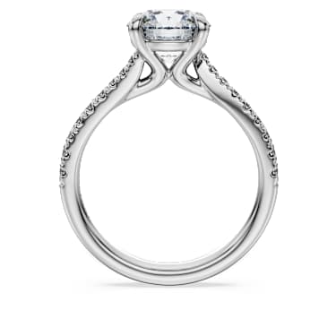Eternity solitaire ring, Lab-grown diamonds 2.25 ct tw, Round shape, 18K white gold - Swarovski, 5697738