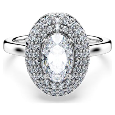 Eternity 单石光环戒指, 总重 1.5 克拉培育钻石, 18K 白金 - Swarovski, 5697749