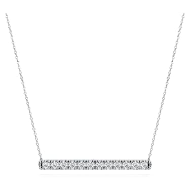 Eternity 바 펜던트, 랩 그로운 다이아몬드 0.5ct tw, 라운드 컷, 18K 화이트 골드 - Swarovski, 5697762