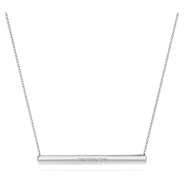 Eternity 바 펜던트, 랩 그로운 다이아몬드 0.5ct tw, 라운드 컷, 18K 화이트 골드 - Swarovski, 5697762