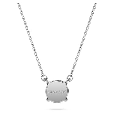 Eternity solitaire pendant, Lab-grown diamonds 1 ct tw, Round cut, 18K white gold - Swarovski, 5697765