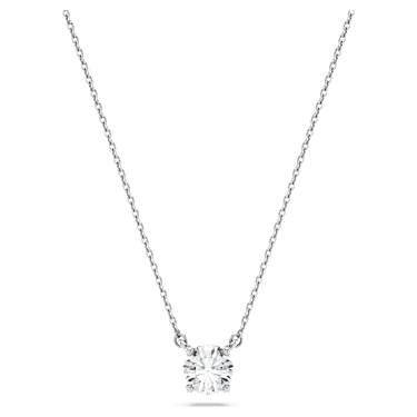 Eternity 솔리테어 펜던트, 랩 그로운 다이아몬드 0.5ct tw, 라운드 컷, 18K 화이트 골드 - Swarovski, 5697767