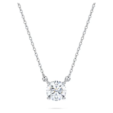 Eternity 솔리테어 펜던트, 랩 그로운 다이아몬드 0.5ct tw, 라운드 컷, 18K 화이트 골드 - Swarovski, 5697767