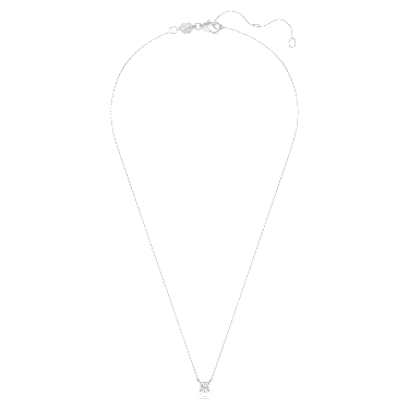 Eternity solitaire pendant, Lab-grown diamonds 0.5 ct tw, Round shape, 18K white gold - Swarovski, 5697767