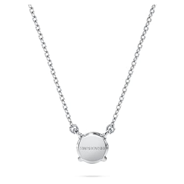 Eternity solitaire pendant, Lab-grown diamonds 0.5 ct tw, Round shape, 18K white gold - Swarovski, 5697767