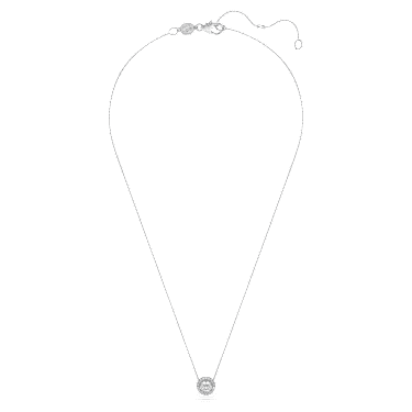Eternity 單鑽光環鏈墜, 總重 0.59 克拉培育鑽石, 圓形切割, 18K 金（白色） - Swarovski, 5697769