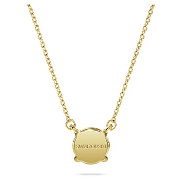 Pandantiv solitaire Eternity, Diamante create în laborator 1 ct tw, Formă rotundă, Aur galben 18K - Swarovski, 5697770