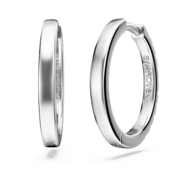 Eternity karika fülbevaló, Laboratóriumi gyémántok 0,5 ct tw, Kerek, Nagy, 18K fehérarany - Swarovski, 5697775