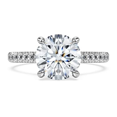 Eternity Solitärring, Im Labor gezüchtete Diamanten 2,2 ct tw, Rundschliff, 18K Weißgold - Swarovski, 5697782