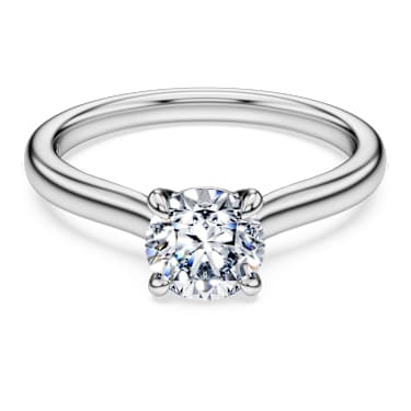 Eternity 솔리테어 링, 랩 그로운 다이아몬드 1ct tw, 라운드 컷, 18K 화이트 골드 - Swarovski, 5697796
