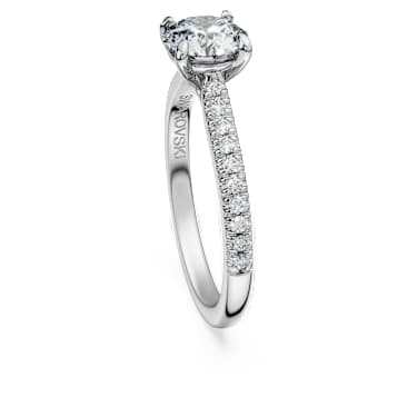 Solitérní prsten Eternity, Laboratorně pěstované diamanty 1,2 ct tw, Kulatý tvar, 18K bílé zlato - Swarovski, 5697803
