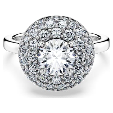 Eternity 헤일로 솔리테어 링, 랩 그로운 다이아몬드 2ct tw, 라운드 쉐입, 18K 화이트 골드 - Swarovski, 5697810