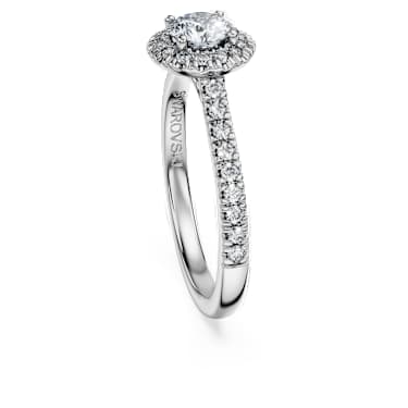 Eternity 单石光环戒指, 总重 0.8 克拉培育钻石, 18K 白金 - Swarovski, 5697824