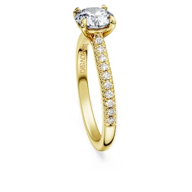 Eternity Solitärring, Im Labor gezüchtete Diamanten 1,2 ct tw, Rundschliff, 18K Gelbgold - Swarovski, 5697864
