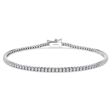 Eternity Tennis bracelet, Lab-grown diamonds 1.5 ct tw, Round shape, 18K white gold - Swarovski, 5697872