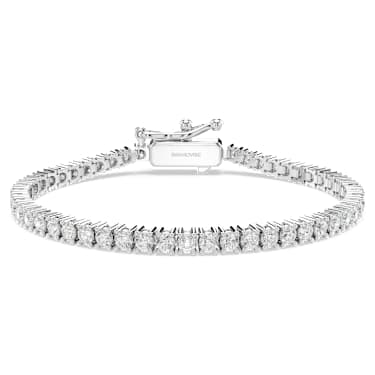 Brățară Eternity Tennis, Diamante create în laborator 3 ct tw, Formă rotundă, Aur alb 18K - Swarovski, 5697873