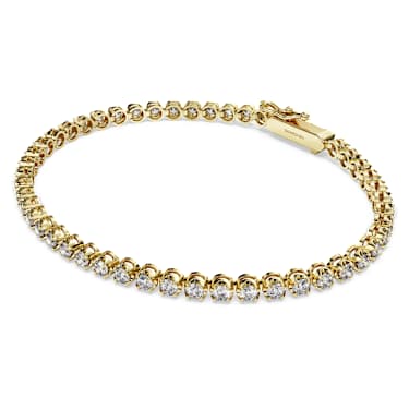 Eternity Tennis bracelet, Lab-grown diamonds 2.3 ct tw, Round cut, 14K yellow gold - Swarovski, 5697887