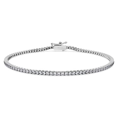 Pulsera Eternity Tennis, Diamantes creados en laboratorio (peso total de 1,5 quilate), Forma redonda, Oro blanco de 14 quilates - Swarovski, 5697890