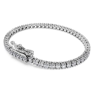 Eternity Tennis bracelet, Lab-grown diamonds 3 ct tw, Round cut, 14K white gold - Swarovski, 5697891