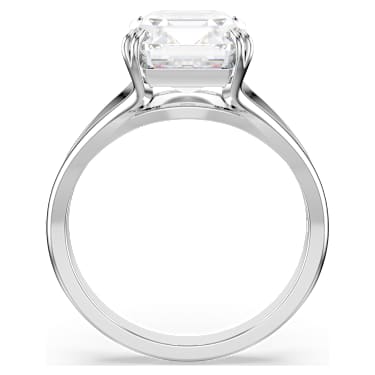 Stilla Cocktailring, Oktagon-Schliff, Weiß, Rhodiniert - Swarovski, 5697983