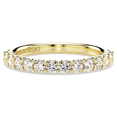 Eternity band ring, Lab-grown diamonds 0.4 ct tw, Round shape, 14K yellow gold - Swarovski, 5698337