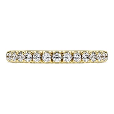 Eternity band ring, Lab-grown diamonds 0.4 ct tw, Round shape, 14K yellow gold - Swarovski, 5698337