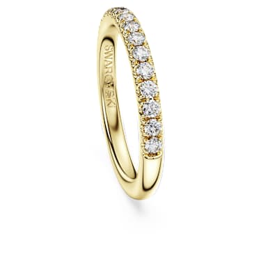 Eternity band ring, Lab-grown diamonds 0.4 ct tw, Round shape, 14K yellow gold - Swarovski, 5698337