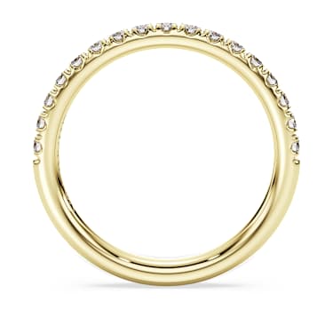 Eternity band ring, Lab-grown diamonds 0.4 ct tw, Round shape, 14K yellow gold - Swarovski, 5698337