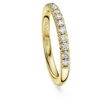 Prstan obroček Eternity, Laboratorijsko gojeni diamanti 0,4 ct tw, Okrogla oblika, 18-karatno rumeno zlato - Swarovski, 5698348