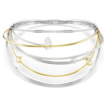 Ras-de-cou Hyperbola, Tailles variées, Blanc, Finition mix de métal - Swarovski, 5698477